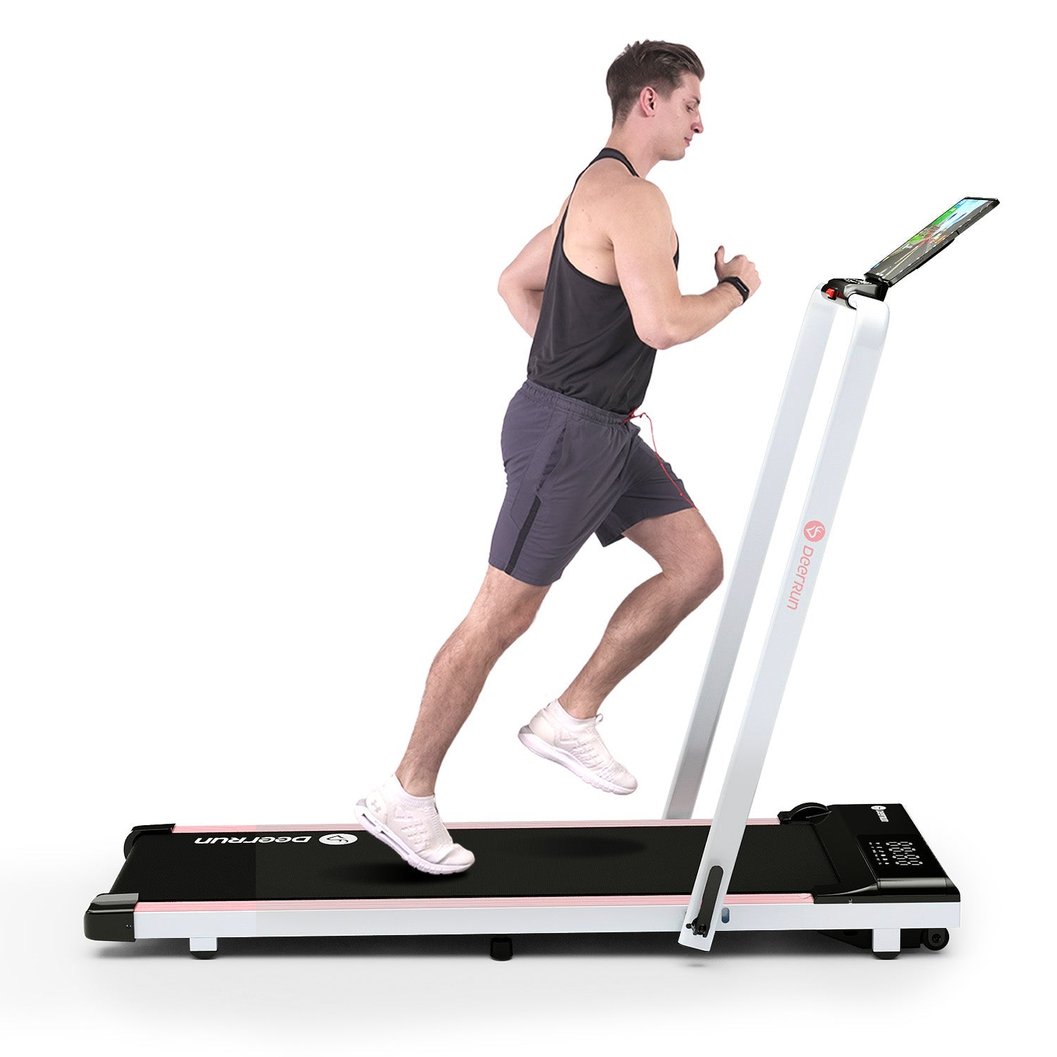 DeerRun A5 Pro Tapis de course intelligent 2-en-1 Energy-2025 | Puce de mise à niveau et prise en charge NFC, capacité de charge de 145 kg et télécommande