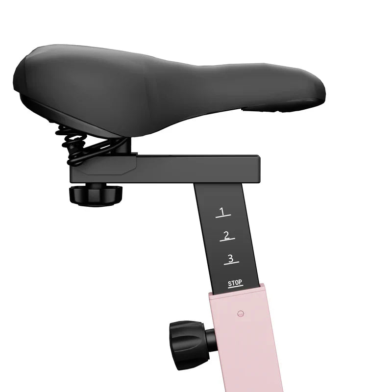 DeerRun S500 Vélo d'intérieur intelligent Rose avec résistance magnétique réglable, ceinture silencieuse et application PitPat