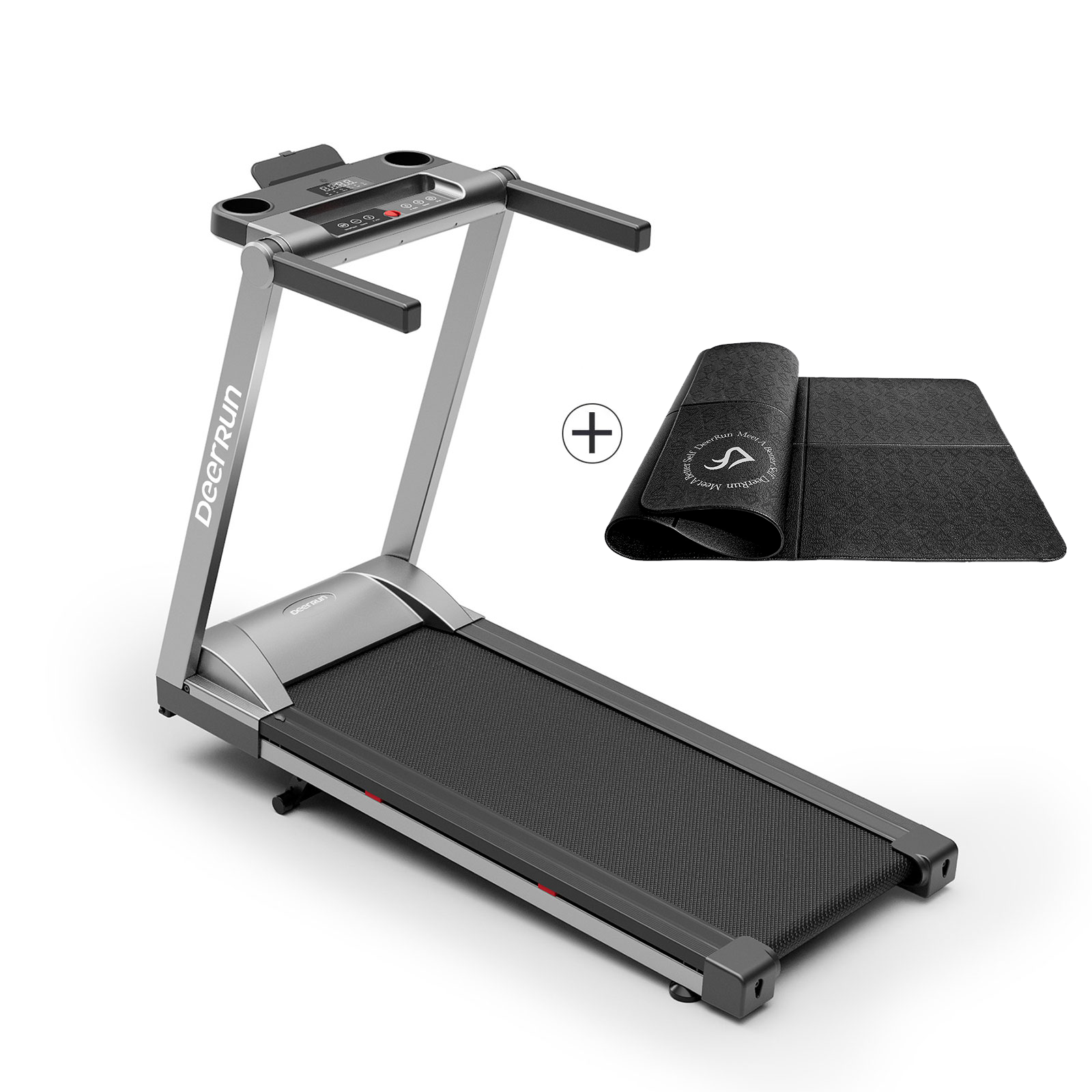 DeerRun A1 Pro Move+ – Tapis de course pliable avec inclinaison de 6 % | Puce de mise à niveau 2025 et prise en charge NFC | Capacité de charge de 158 kg, jusqu'à 16 km/h