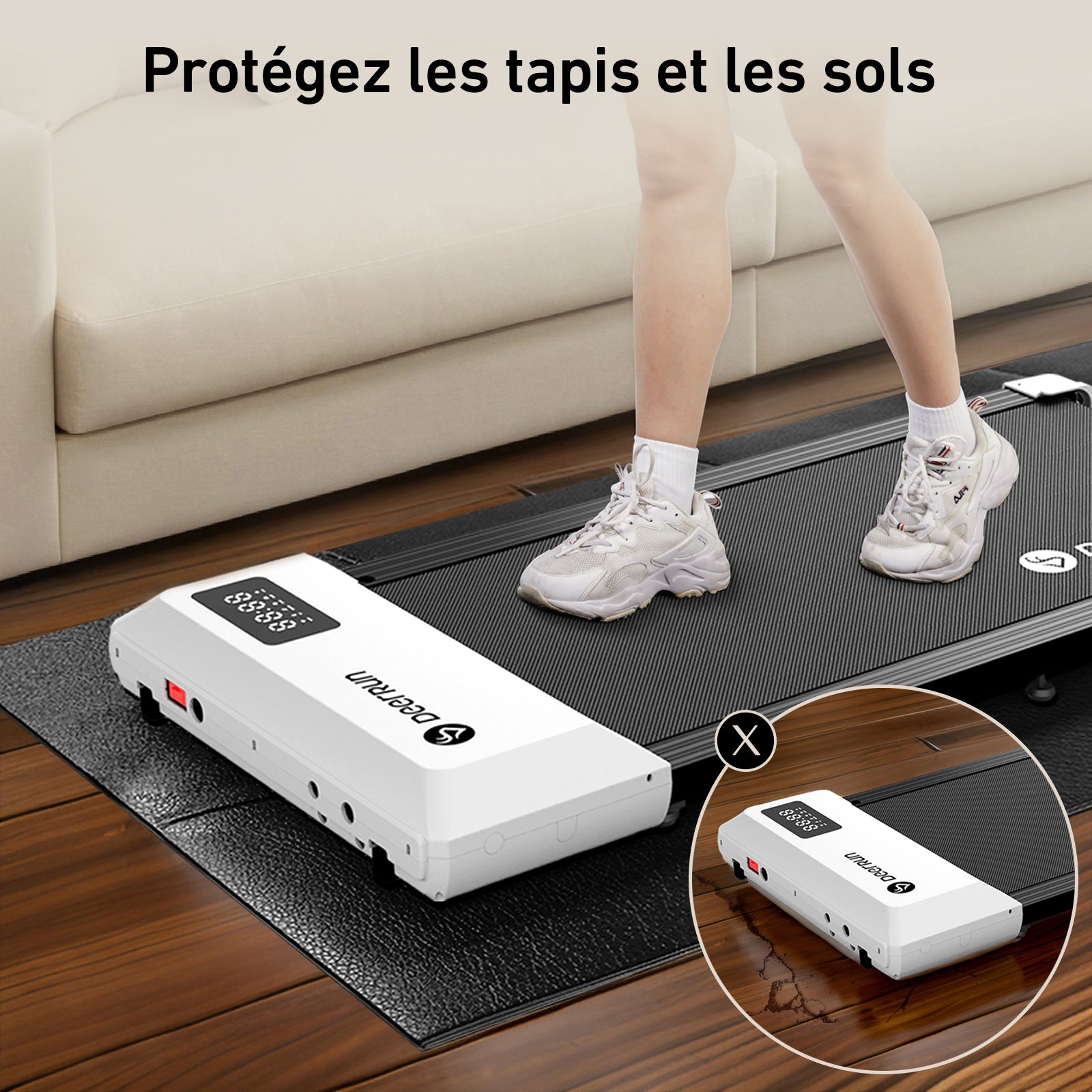 DeerRun Tapis de course pliable en PVC