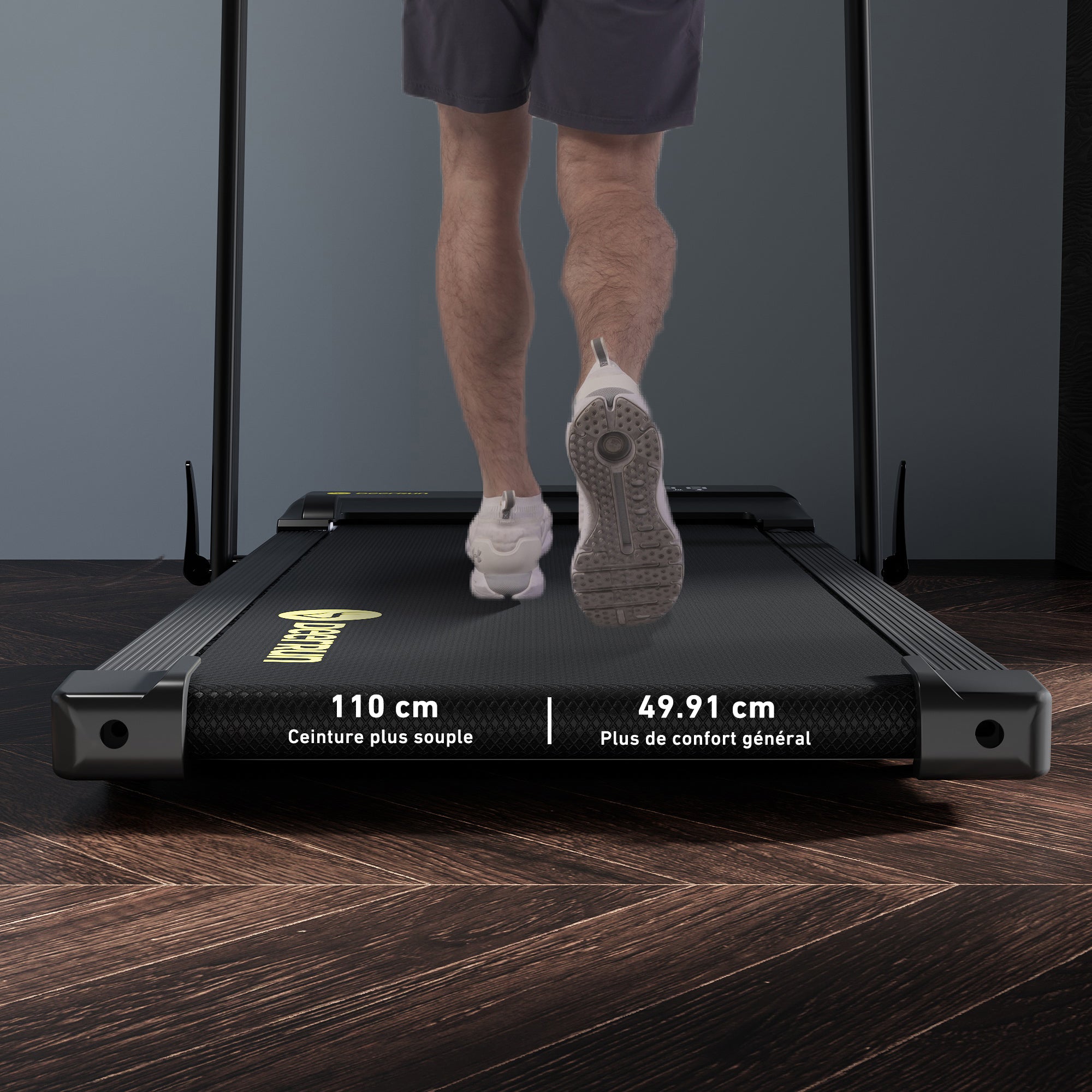DeerRun A5 Pro Tapis de course intelligent 2 en 1 Energy-2025 Noir | Capacité de charge améliorée de 145 kg Offre Flash – Pour une durée limitée seulement